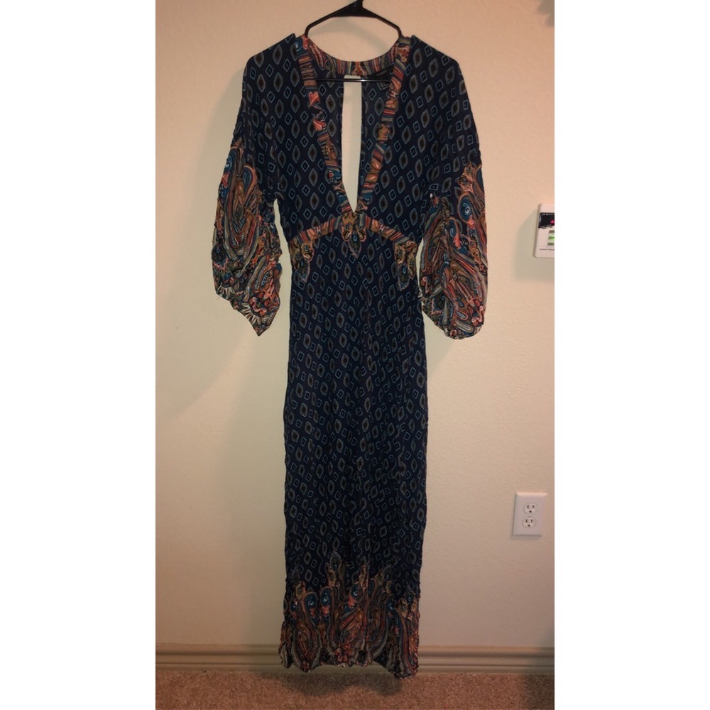 Forever 21 Deep Cut Bohemian Maxi Dress